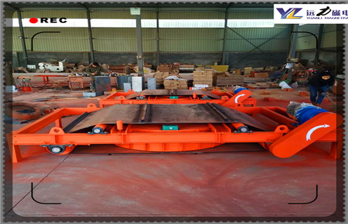 電磁自卸式除鐵器，天津電磁自卸式除鐵器參數(shù)_天津電磁自卸式除鐵器參數(shù)廠家配件_型號及工作視頻