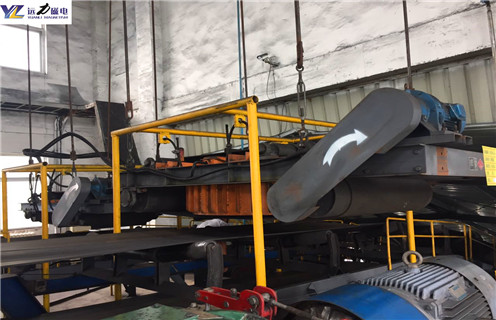 電磁自卸式除鐵器，陜西電磁自卸式除鐵器型號_陜西電磁自卸式除鐵器型號保養(yǎng)廠家配件_型號及工作視頻 